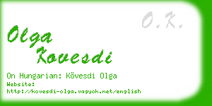 olga kovesdi business card